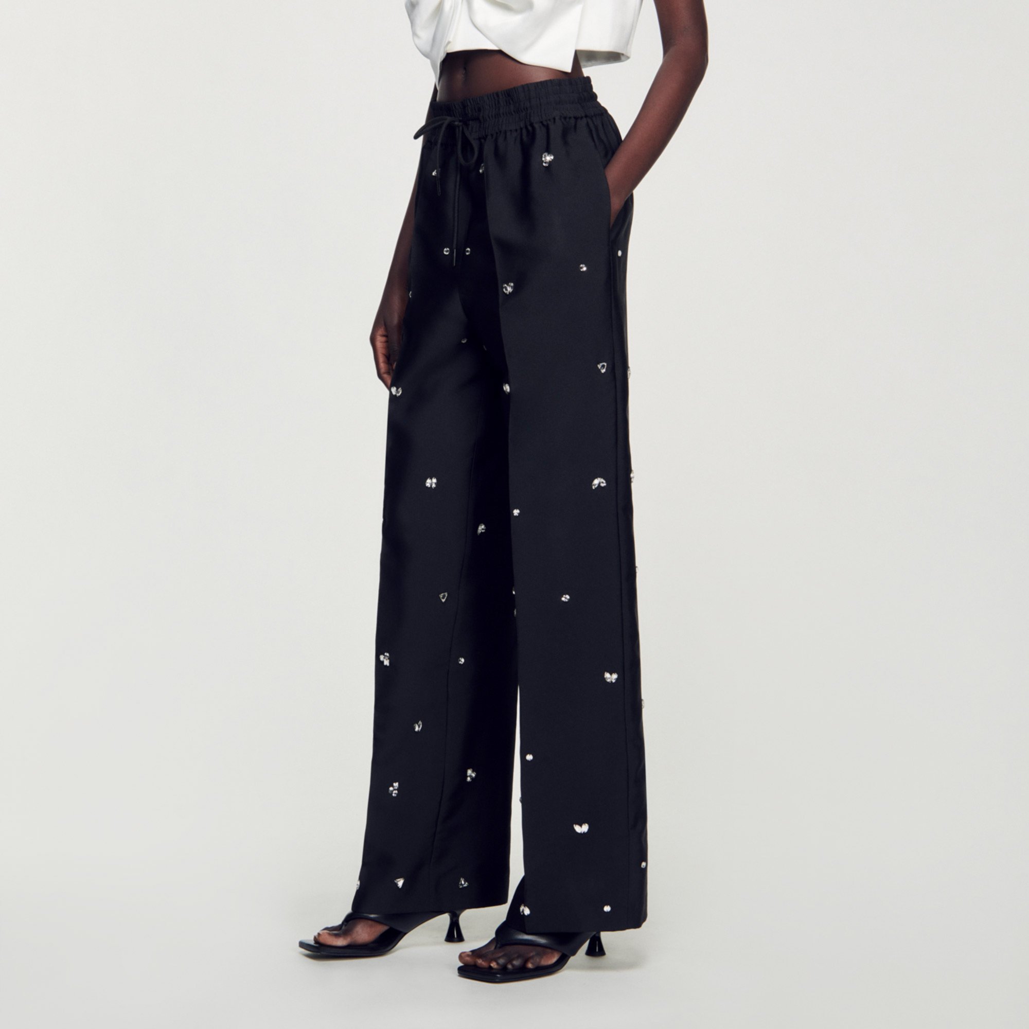 Pantalon orne de strass
