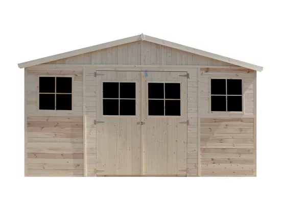 Abri de Jardin en Bois - H246x418x522 cm/20 m² - TIMBELA M333