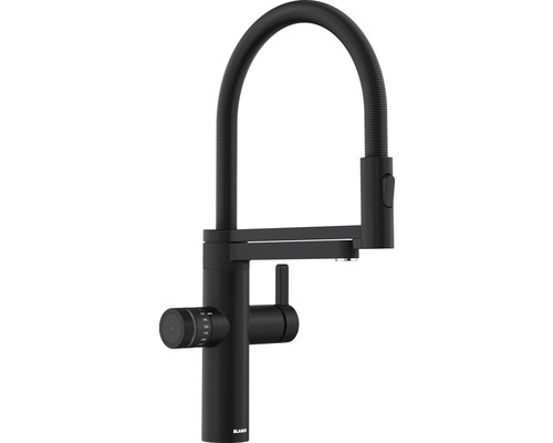 Blanco keukenkraan met filterfunctie en kokend heet water DRINK.HOT EVOL-S PRO matzwart 526634