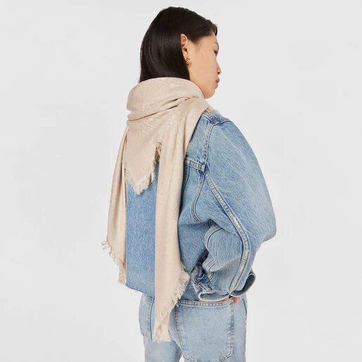 Pañuelo Kaos Mini Jacquard bege