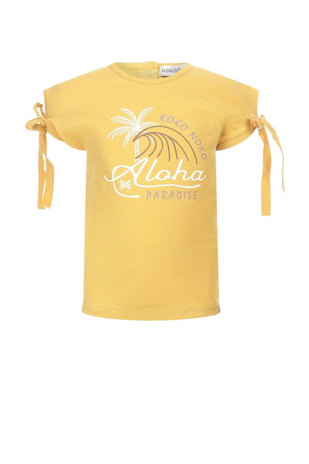 Koko Noko T-shirt met printopdruk geel