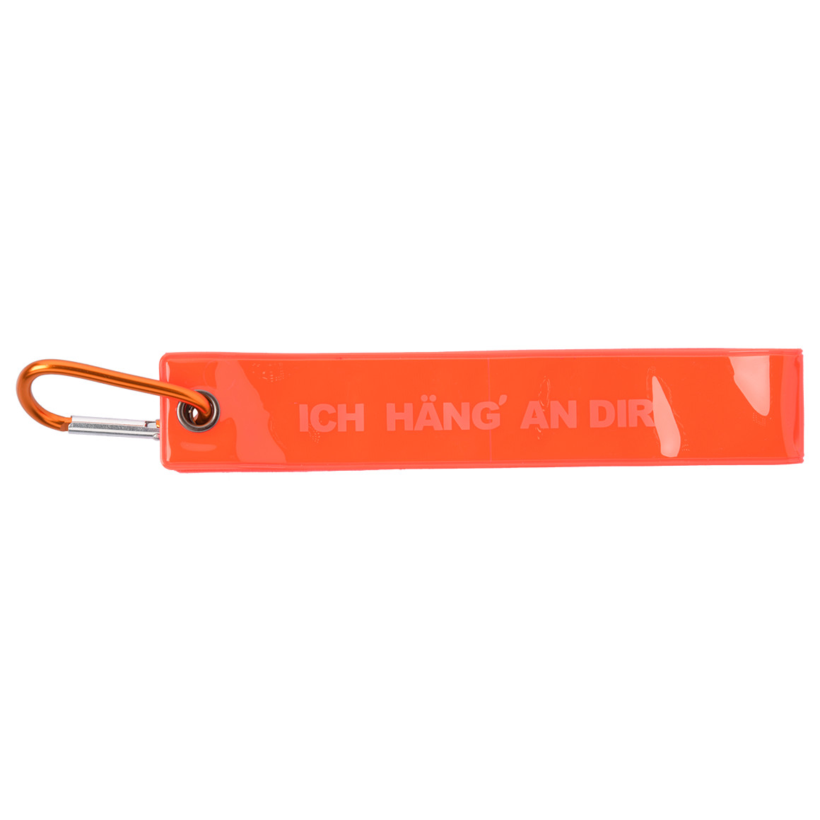 Gina Benotti Reflektierender Anhänger mit Karabinerhaken neonorange