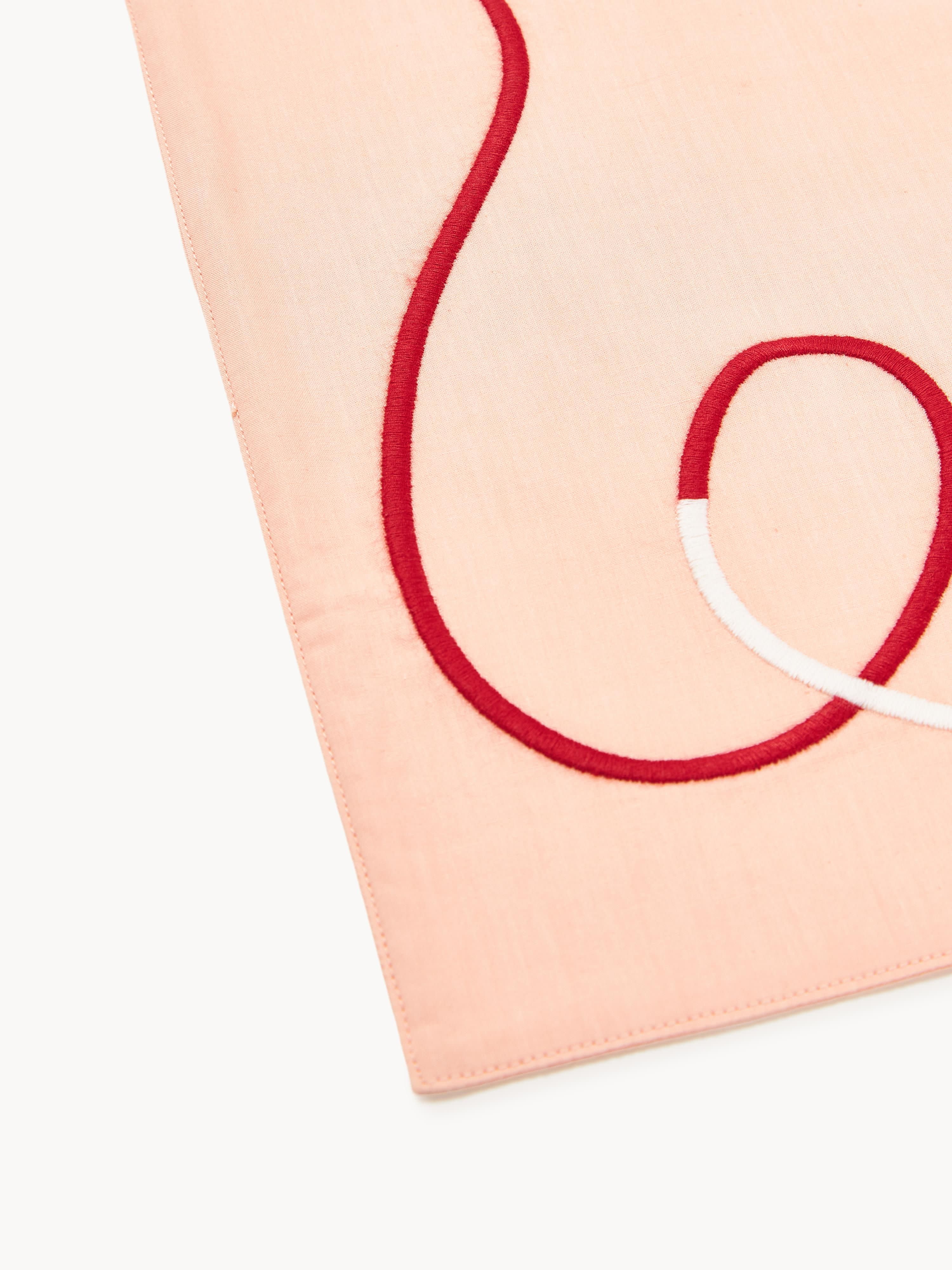 Placemats Sue met abstracte borduurwerk, 2 stuks