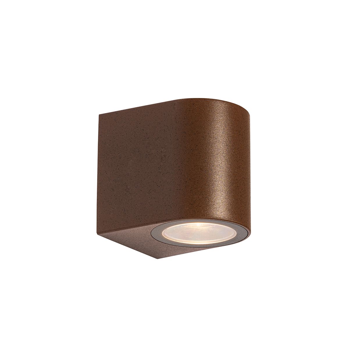 Moderne buiten wandlamp roestbruin kunststof ovaal - Baleno