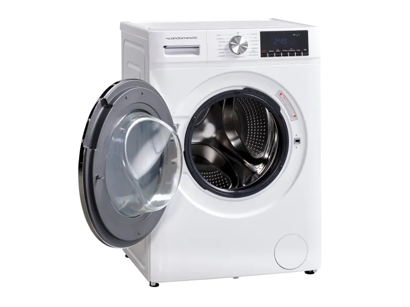 Scandomestic Standard WDF8514WBE - Vaske-/ tørremaskine - bredde: 60 cm - dybde: 52 cm - højde: 85 cm - frontbetjening - 54 liter - 8 kg - 1400 rpm - hvid