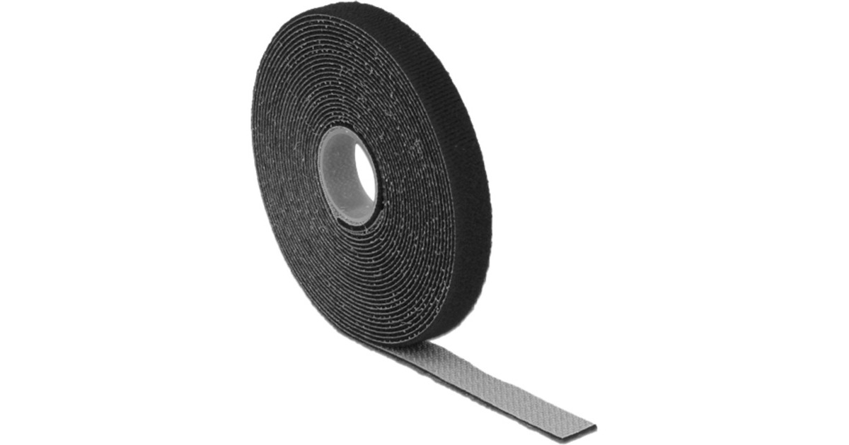 DeLOCKHook-and-loop fasteners, 5m kabelbinder  (Zwart, L 5 m x B 13 mm)