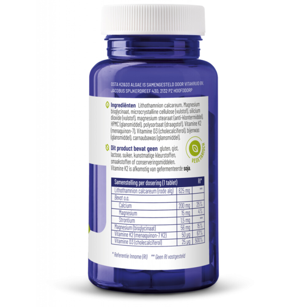 2x Vitakruid Osta K2 & D3 Algae 90 tabletten