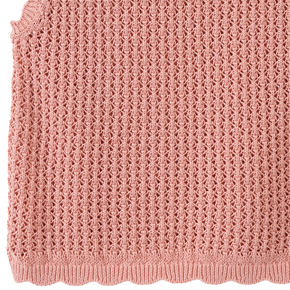 Yigga Mädchen Pullunder mit schönem Strickmuster rosa