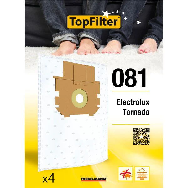 Lot de 4 sacs aspirateur Electrolux et Tornado Premium TopFilter