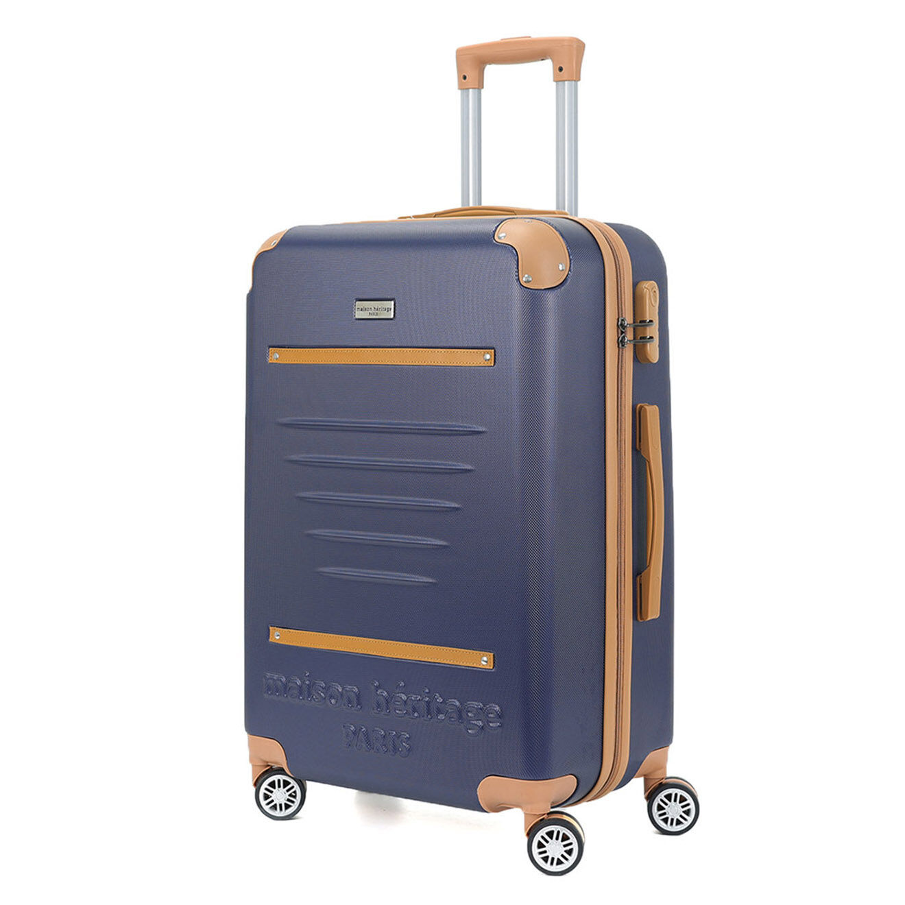 Maison Héritage 2 Valises 4 roues doubles Trocadéro 55/65 cm bleu marine