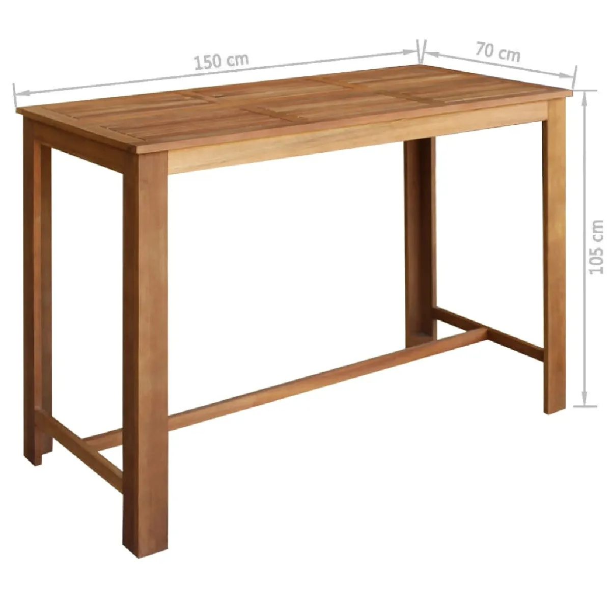 vidaXL Table et chaises de bar 7 pcs Acacia