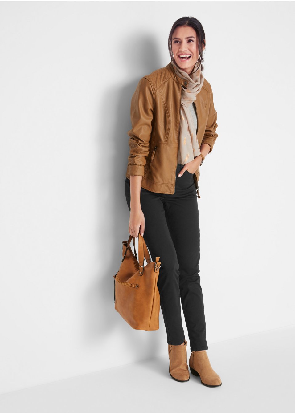Pantalon en twill avec stretch et taille confortable, Slim Fit