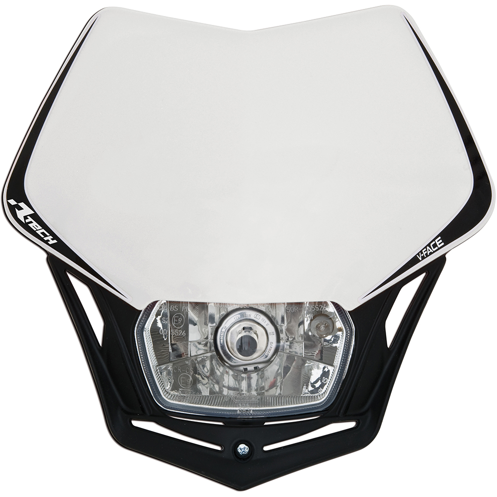 RTECHMX - Plaque Phare V-Face Blanc / Noir
