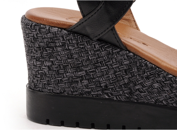 Lune et l autre nu pieds talons femme valance noir