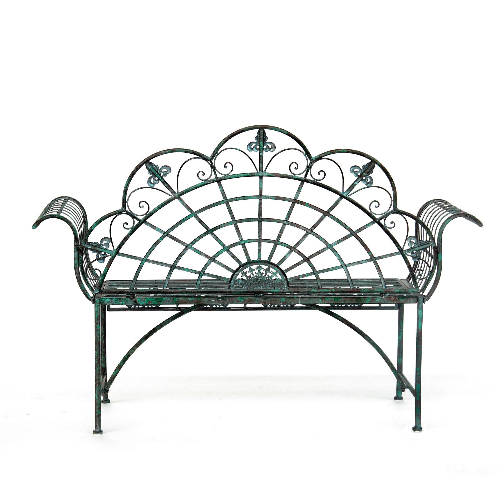 Metallbank 'Marlon', vintage-grün,  L 146 cm, B 46 cm, H 102 cm günstig bestellen