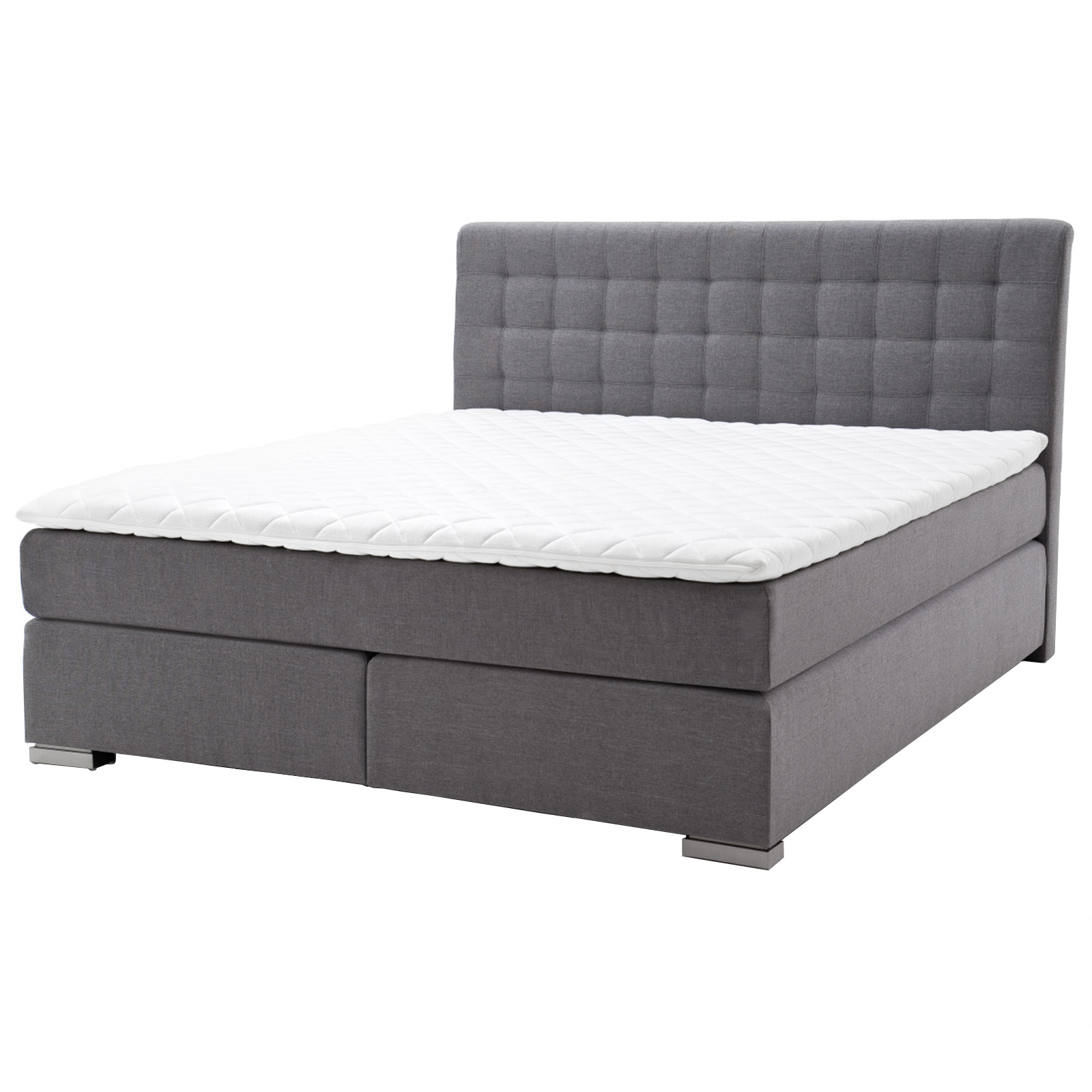 Boxspringbett - anthrazit - H2/H3 - Komfortschaum - 160x200 cm