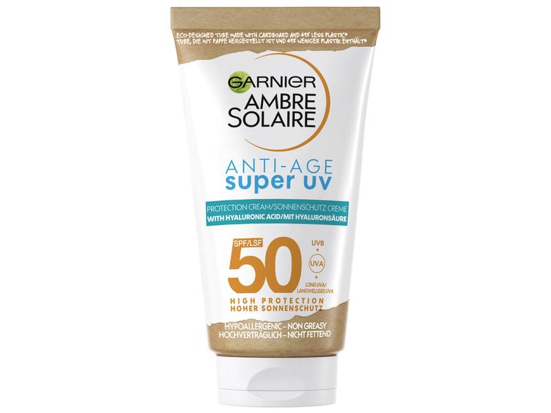 Garnier Ambre Solaire Sonnencreme Sensitive expert  Gesicht Sonnenschutz mit Vitamin E und Hyaluronsäure