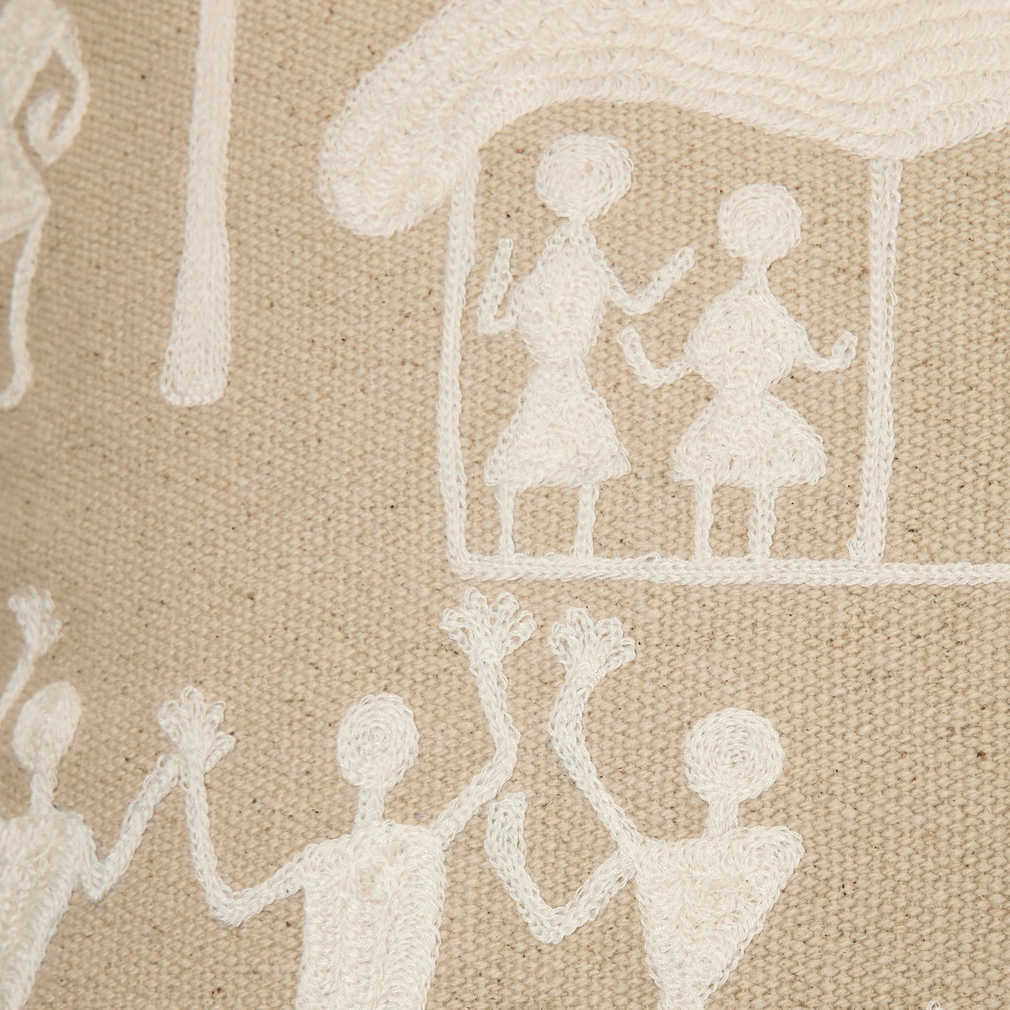 WARLI - Housse de coussin | Beige