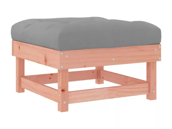Repose-pied de jardin avec coussin bois massif douglas