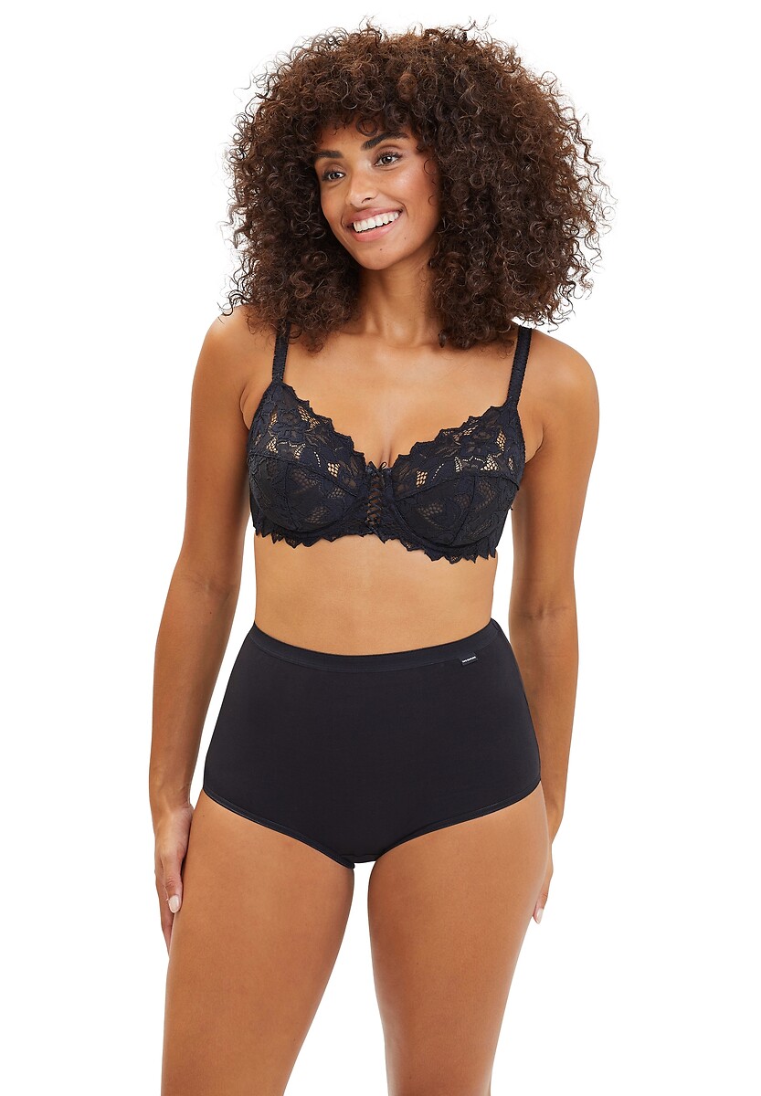 SANS COMPLEXE<br>Conjunto de 3 calcinhas de cintura alta Simplement em algodão orgânico