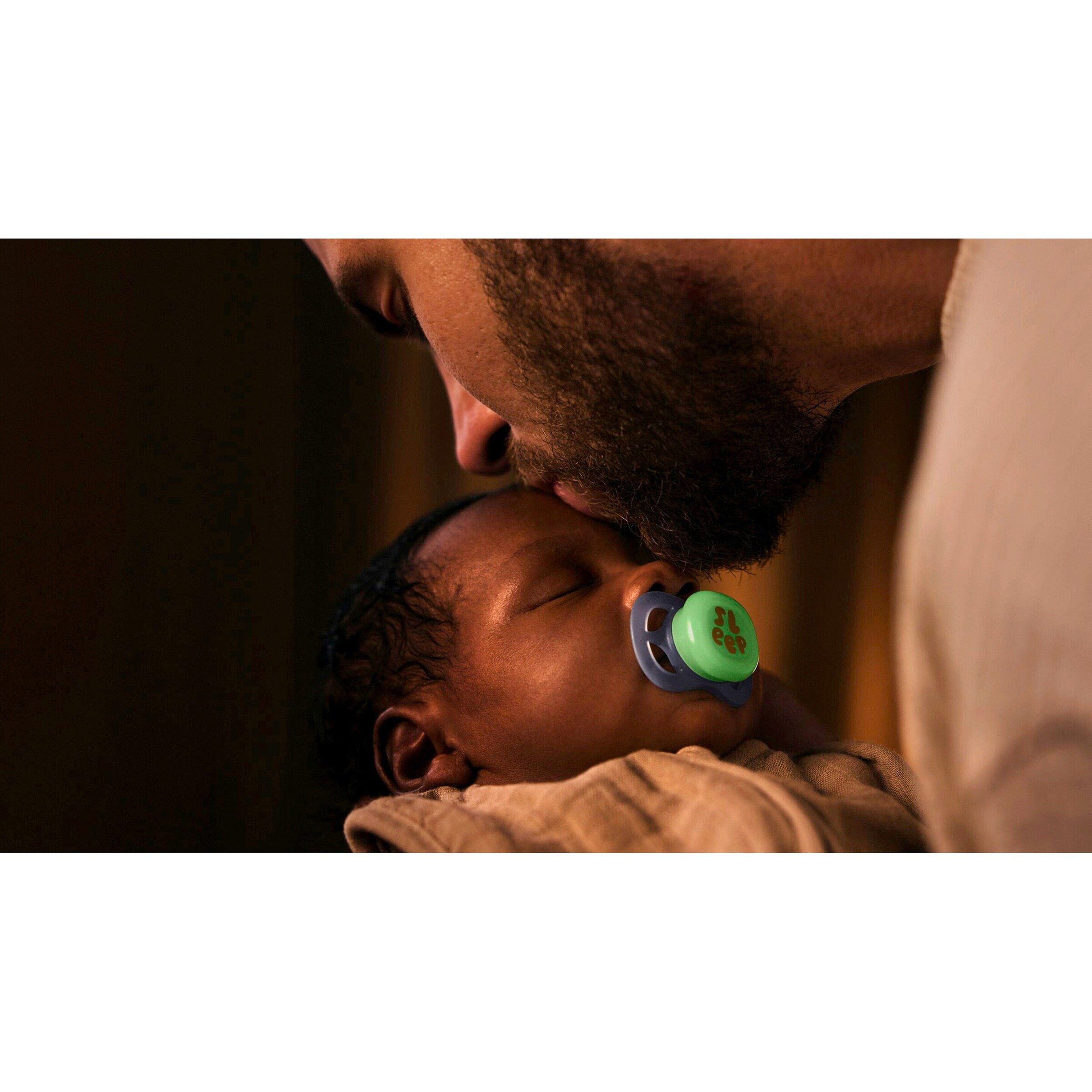 Philips Avent 2er-Pack Schnuller ultra start night, 0-2M blau/grün