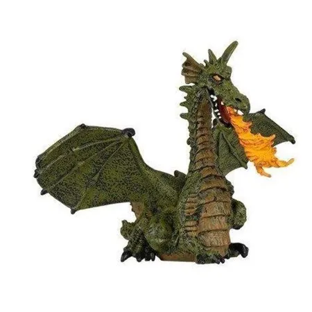 Papo 39025 Feuerspeiender Drache mit Flügeln, grün