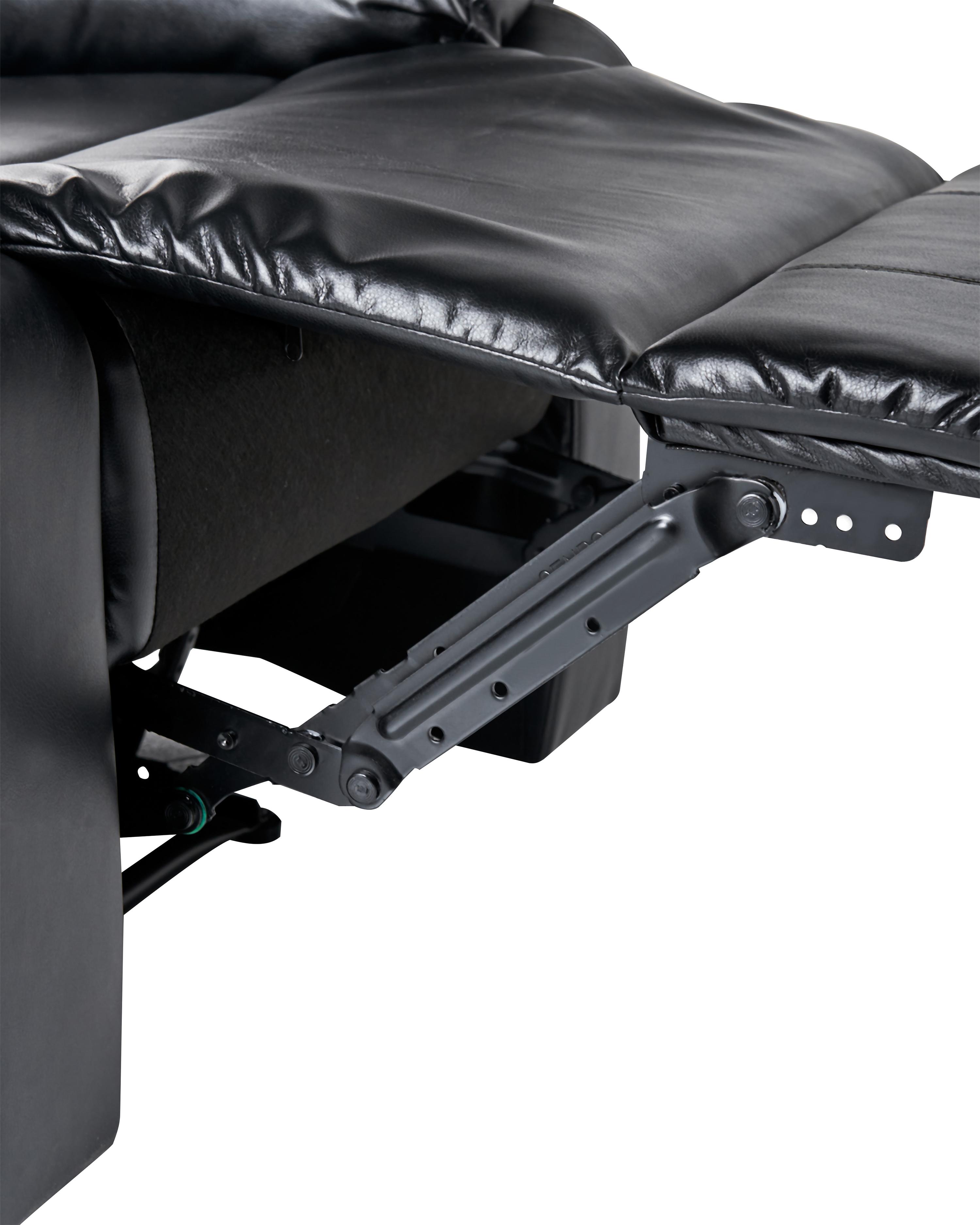 Relaxfauteuil BERGEN inclusief voetensteun Kunstleer Zwart
