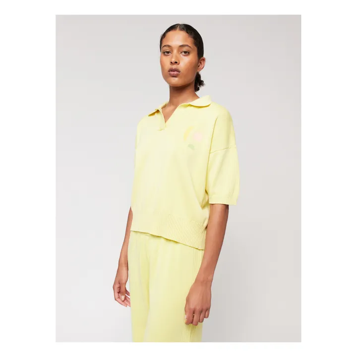 Bobo Choses Pull col Polo Coton Bio - Collection Femme  | Jaune