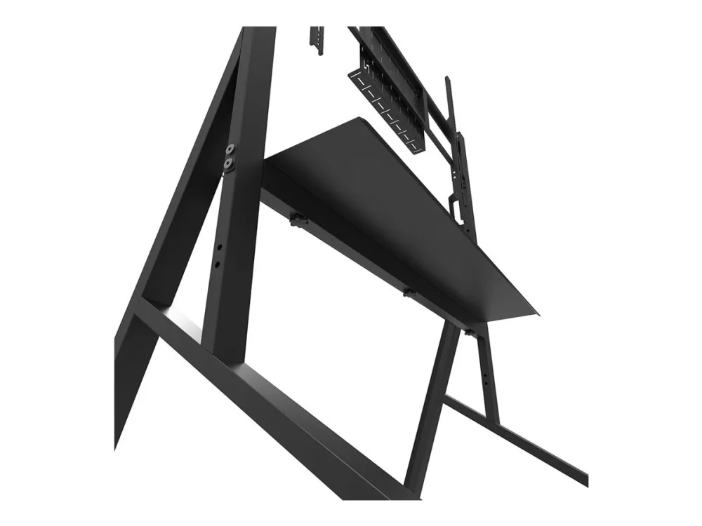 Neomounts FL50-525BL1 - Vogn med hjul - robust - for fladt panel - gulvstander - låsbar - stål - sort - skærmstørrelse: 55