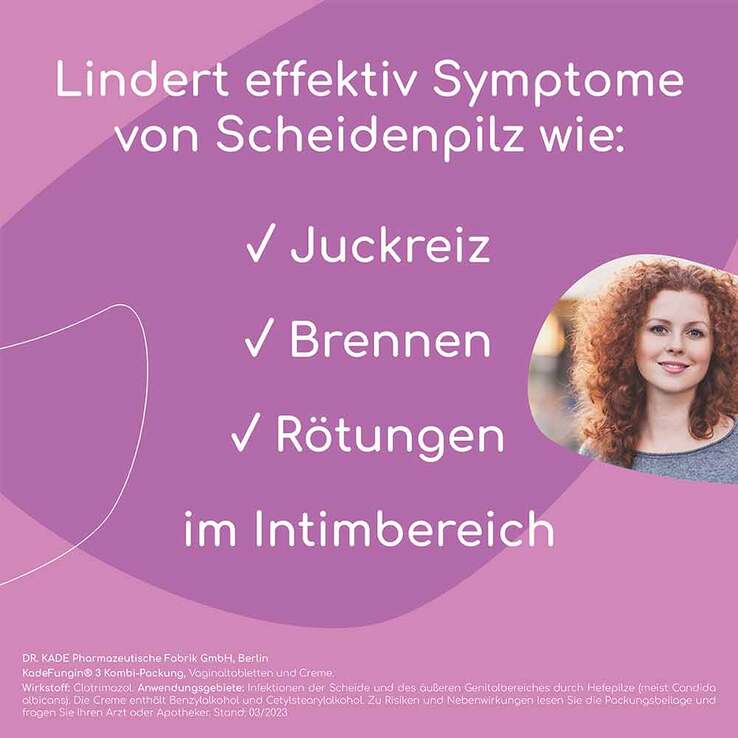 KadeFungin 3 Kombi-Packung 20 g Creme + 3 Vaginaltabletten, 1 St