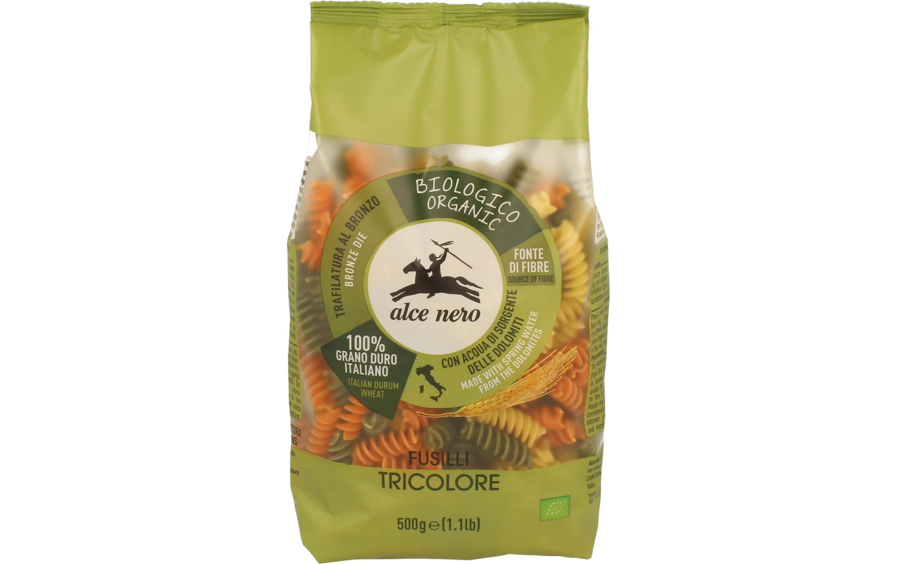 Teigwaren Bio Spiralen Tricolore 500 gBio Spiralen Tricolore Hartweizen hell