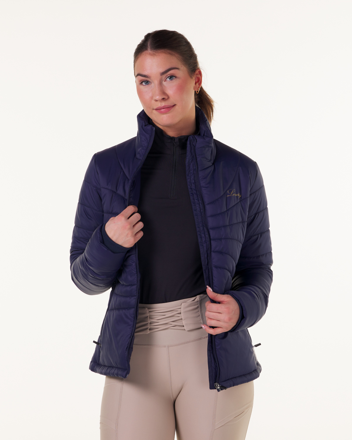 LEVITY Ella Quilted Riding Jacket Pitch Midnight Blue