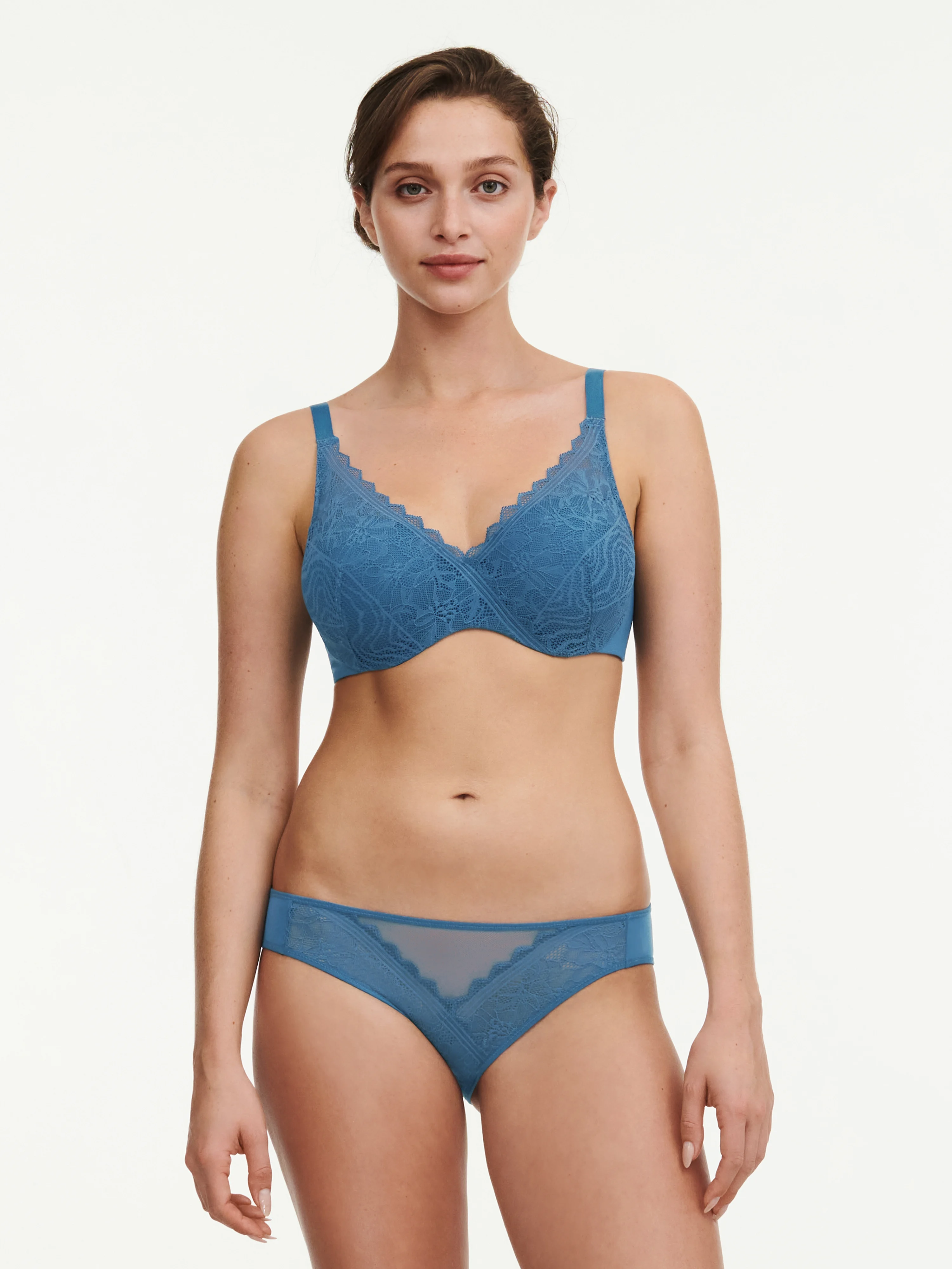 FLORAL TOUCH - Slip évolutif en dentelle | Bleu