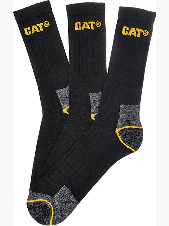 Caterpillar 3 Pack Socken Schwarz