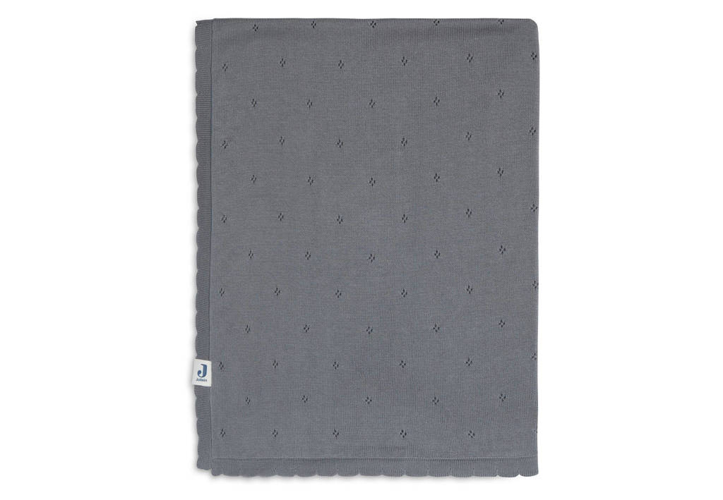 baby wiegdeken Pointelle 75x100cm Storm Grey