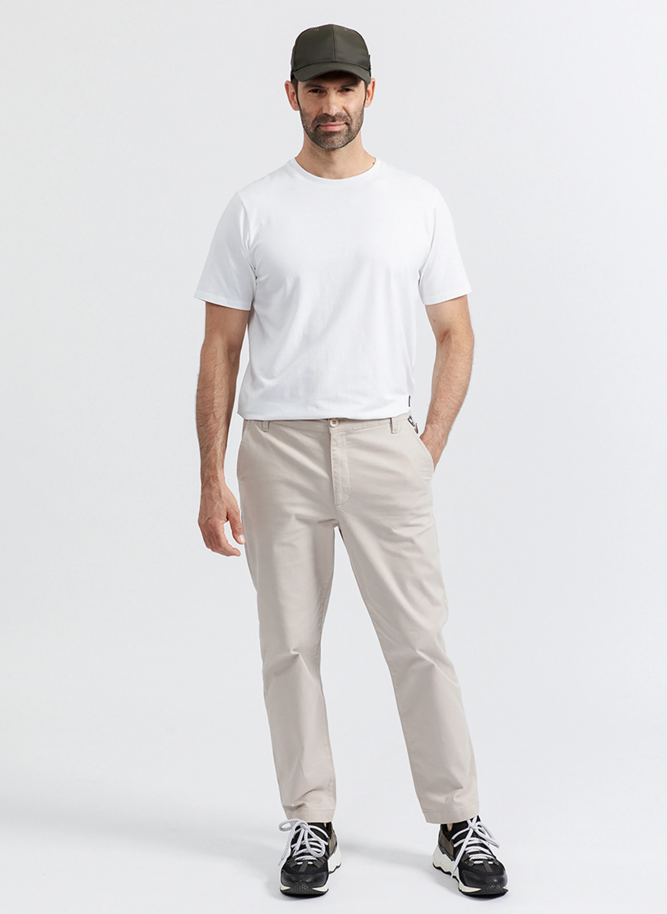 RUSH - Chino droit en coton mélangé | Beige