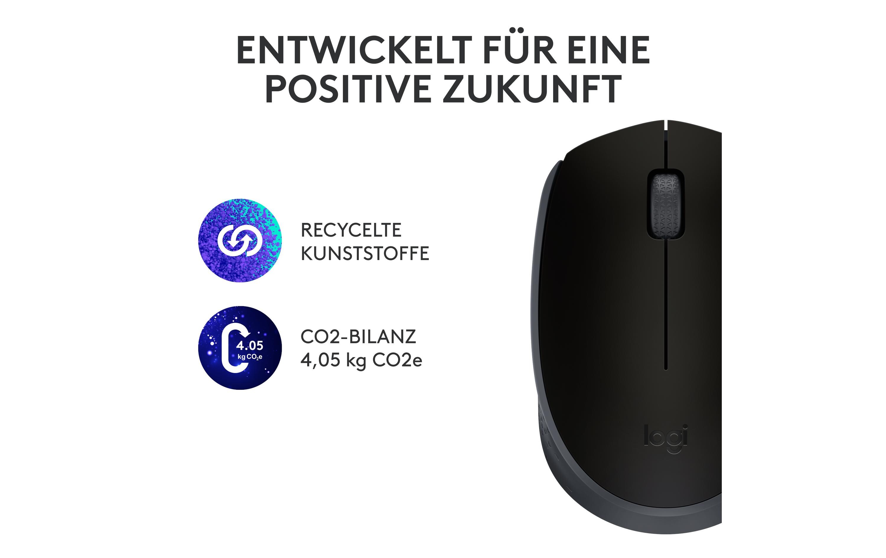 Maus B170Kleine Wireless-Maus, schwarz