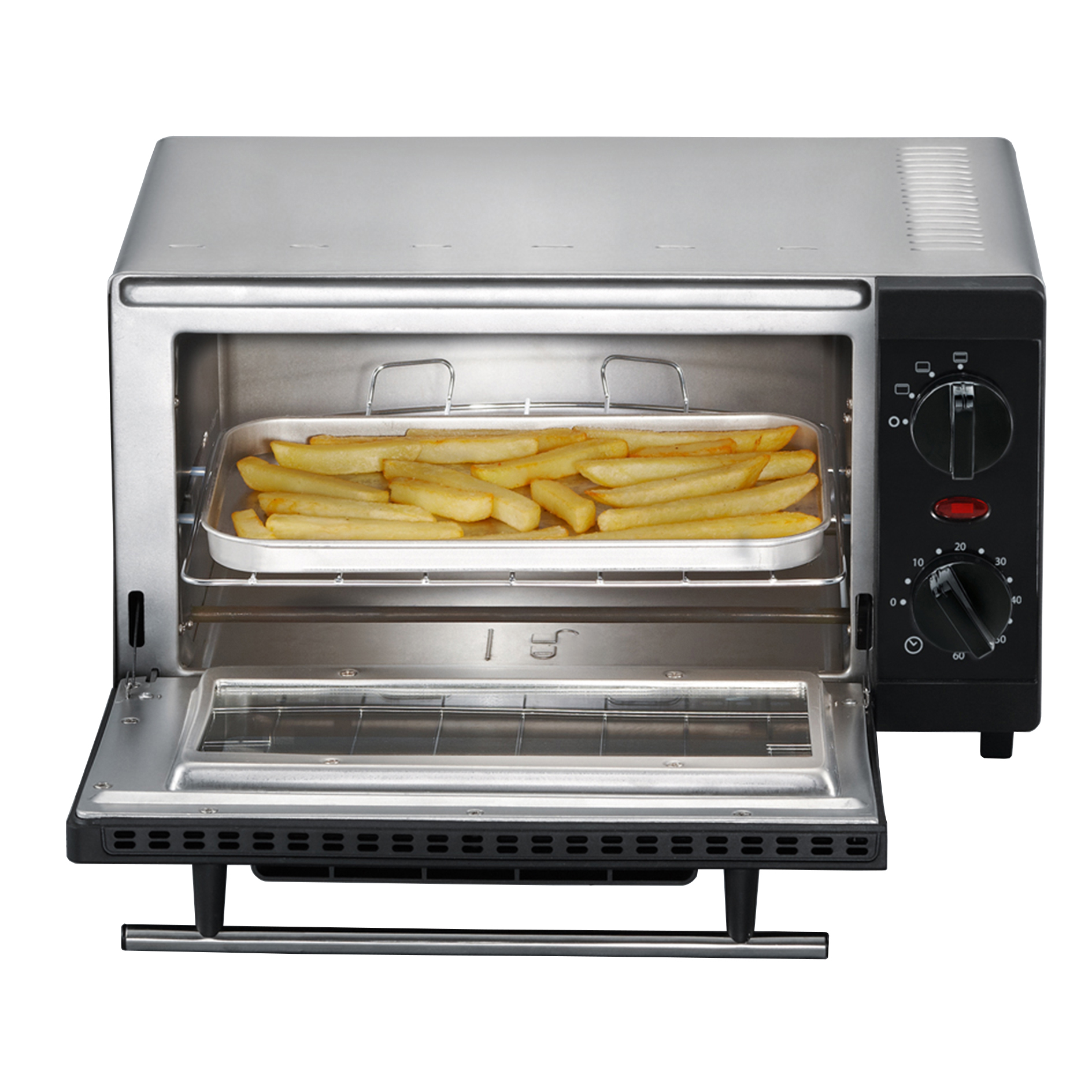 SEVERIN Minibackofen TO 2052 - schwarz-silber - 800 Watt