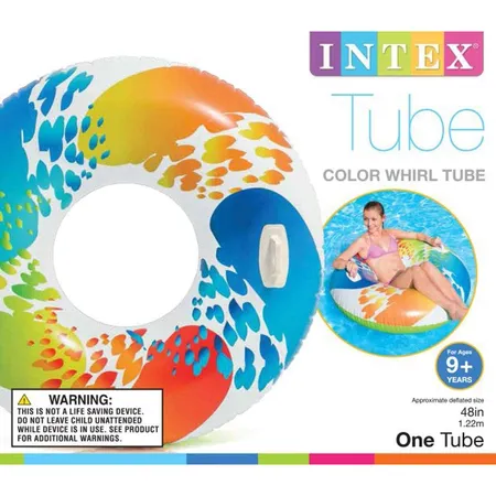 Intex Schwimmreifen Color mit Griff, 1 Stück, 2-fach sortiert