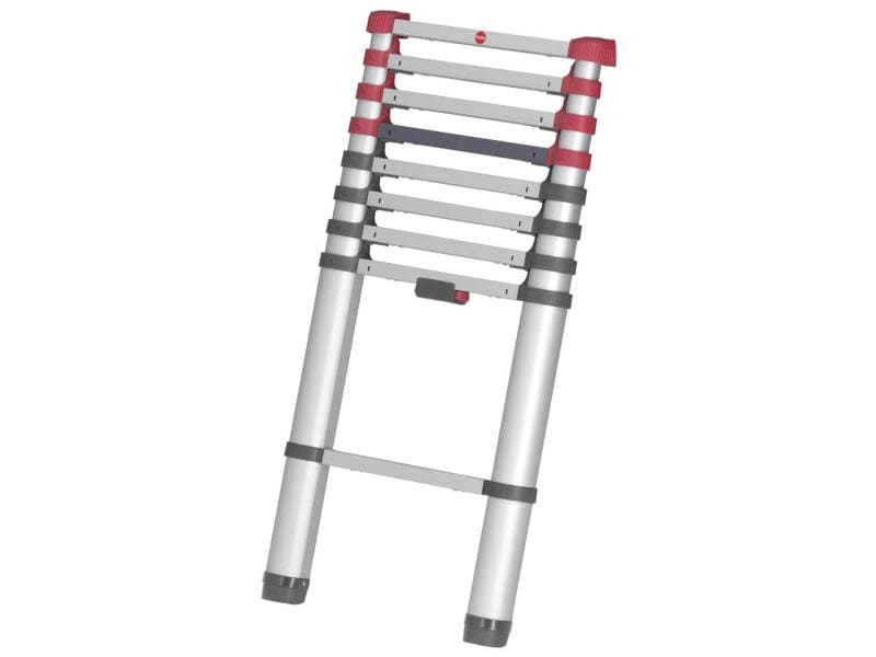 Hailo Teleskop-Anlegeleiter T80 Flexline 260 9 Stufen Aluminium Sicherheits-Teleskopleiter