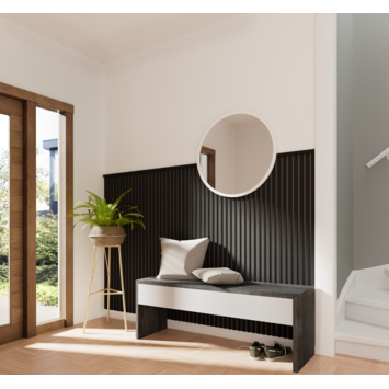 Decowall Acoustic eindprofiel zwart 260cm