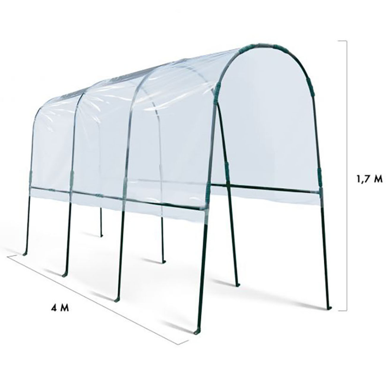 Pratik Garden Serre tomate 4m V2 vert/transparent - 400x120x170  cm