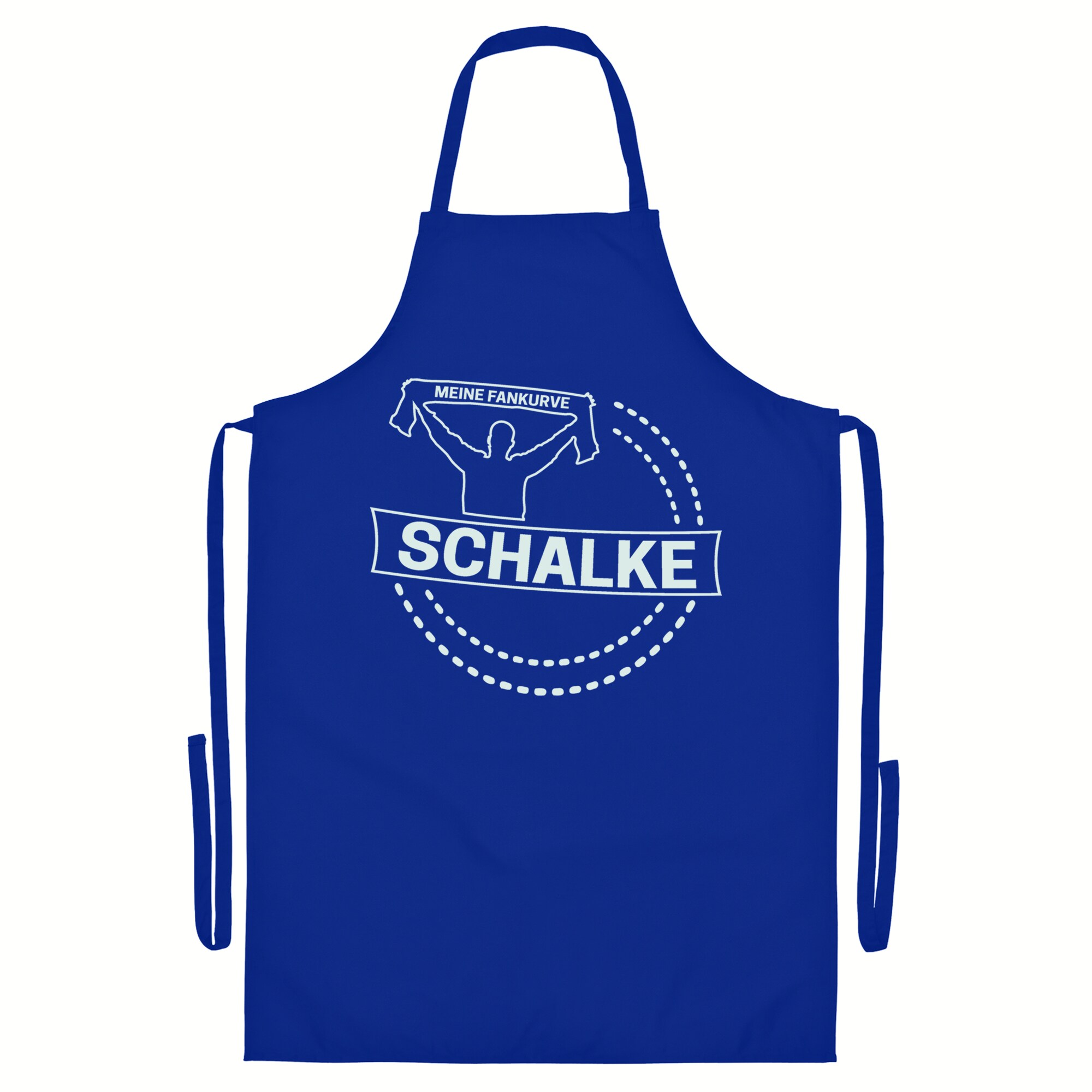 multifanshop® Grillschürze - Schalke - Meine Fankurve - Druck weiß