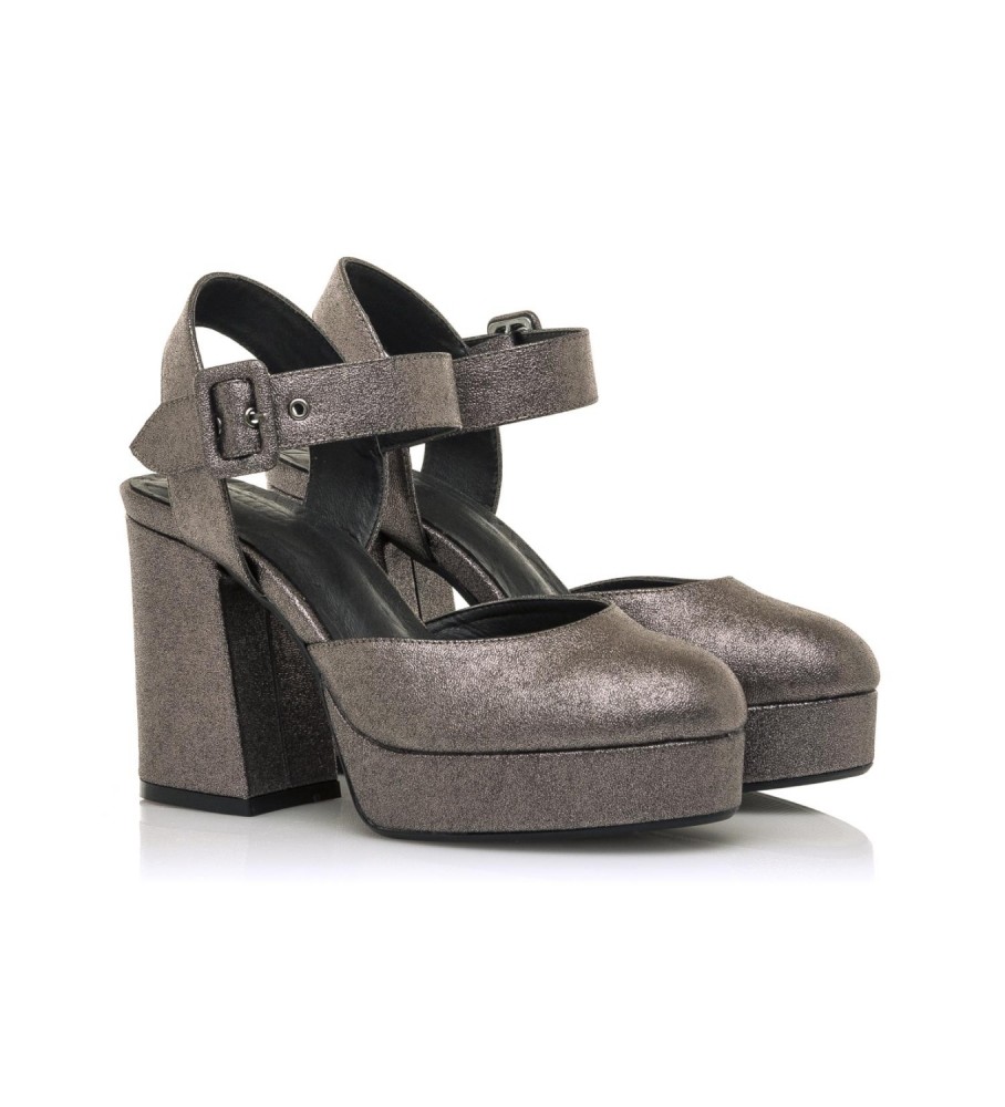 Sapatos Mustang New Naomi Cinza - Salto de 6cm -