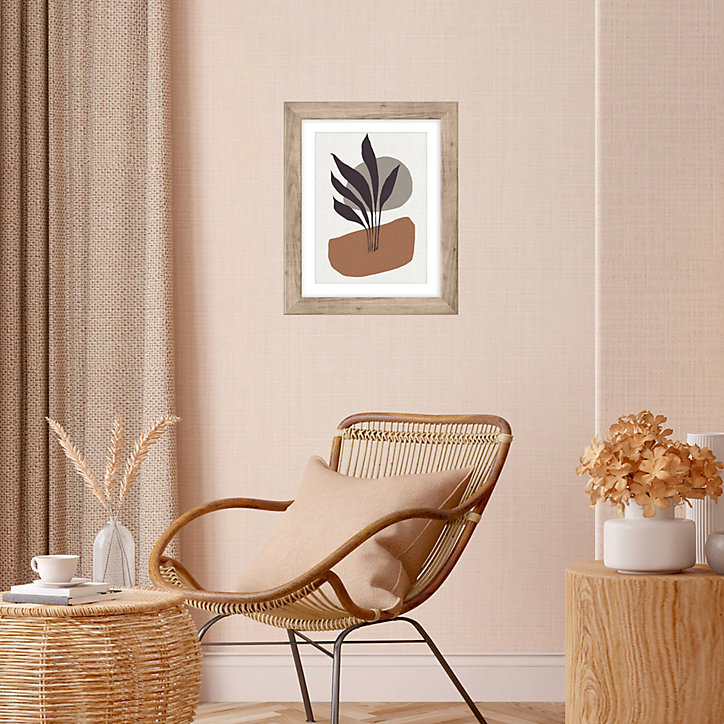 Photo encadrée adhésive Vinyl Way naturel marron L.44 x l.40 cm