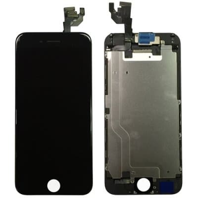 Komplet iPhone 6 Plus-skærm med dele, sort