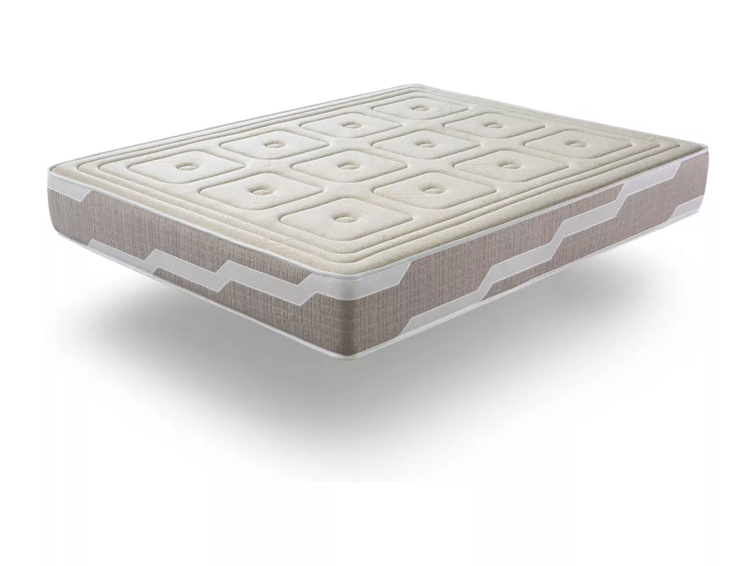 Matelas naturel 90X190 ORGANIC NATURA, Épaisseur 26 CM 100% Coton et lin Fermeté 3/5 Moyenne