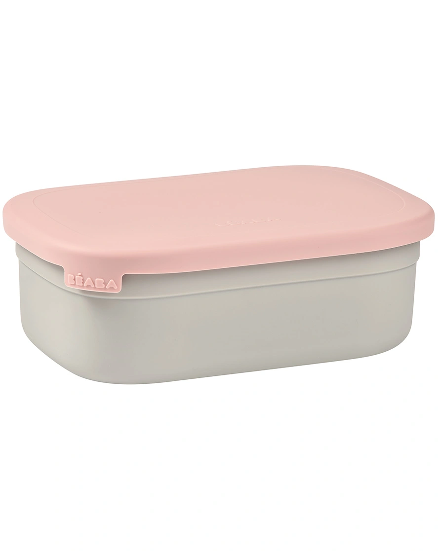 Edelstahl-Brotbox LUNCH mit Trenner in dusty pink