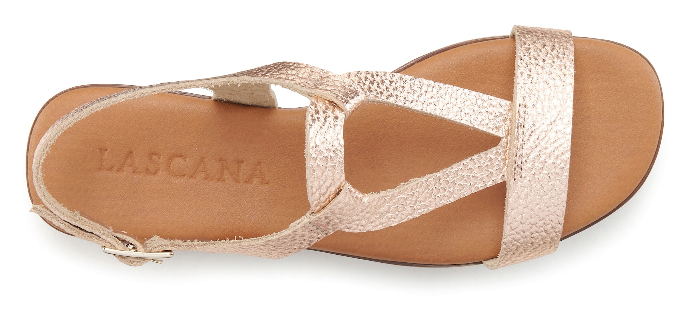 LASCANA Sandale in roségoldfarben