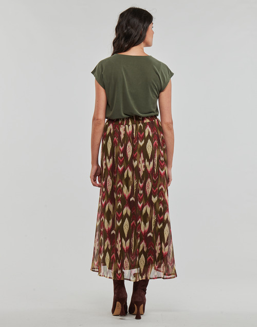 Only - ONLPAM LIFE FLOWY MIDI SKIRT PTM - Marron